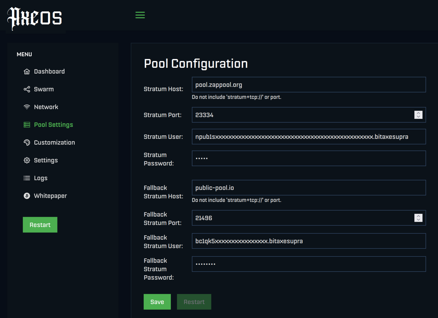 Sample config Sample config